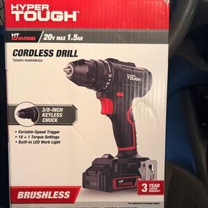Hyper Tough Black Cordless Drill